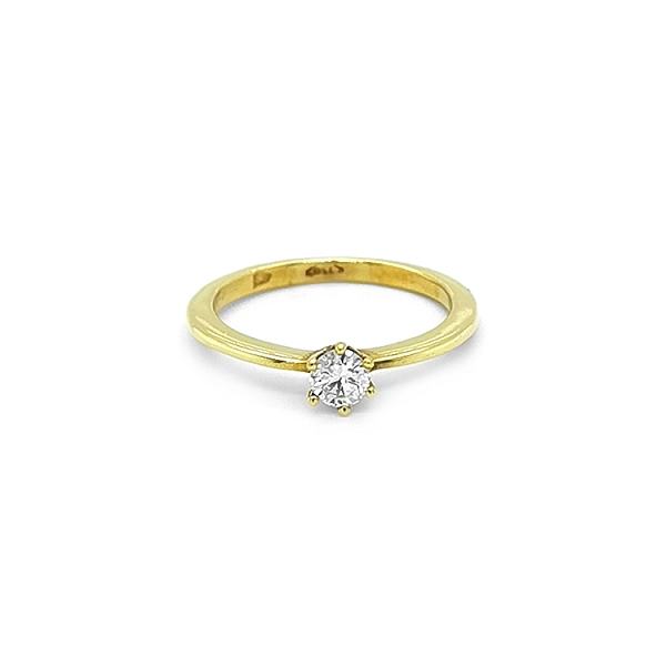 Gold Verlobungsring mit Diamant