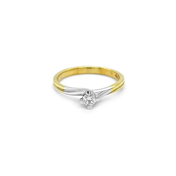 Gold Verlobungsring mit Diamant
