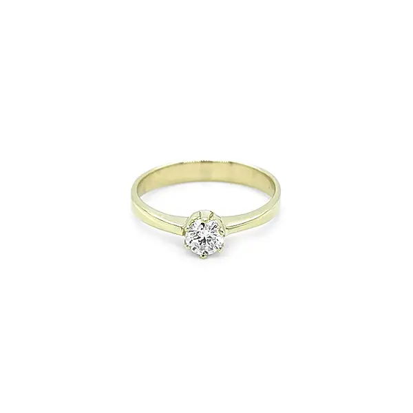 Gold Verlobungsring mit Diamant