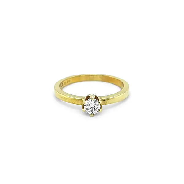 Gold Verlobungsring mit Diamant