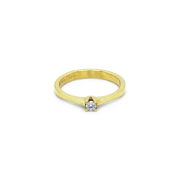 Gold Verlobungsring mit Diamant