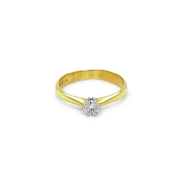 Gold Verlobungsring mit Diamant