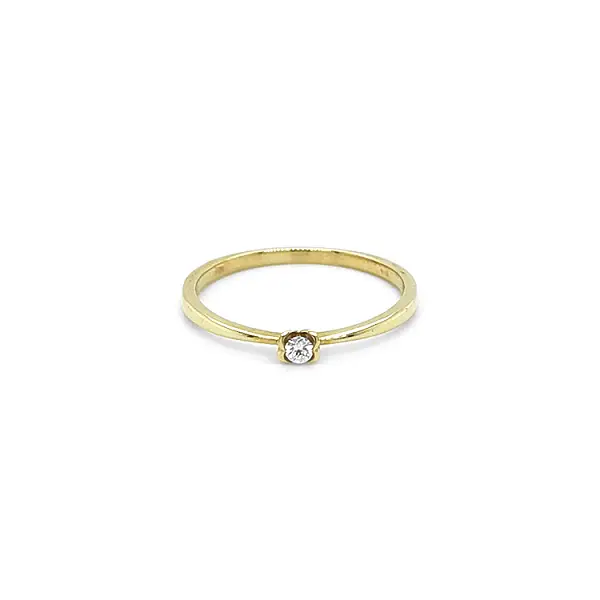 Gold Verlobungsring mit Diamant