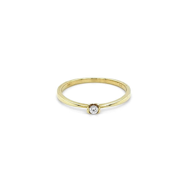 Gold Verlobungsring mit Diamant