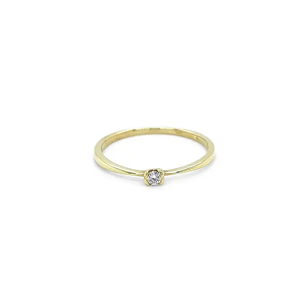 Gold Verlobungsring mit Diamant