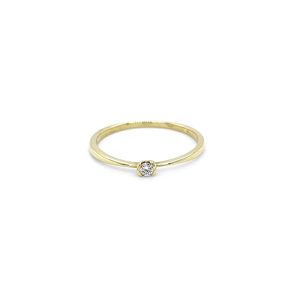 Gold Verlobungsring mit Diamant