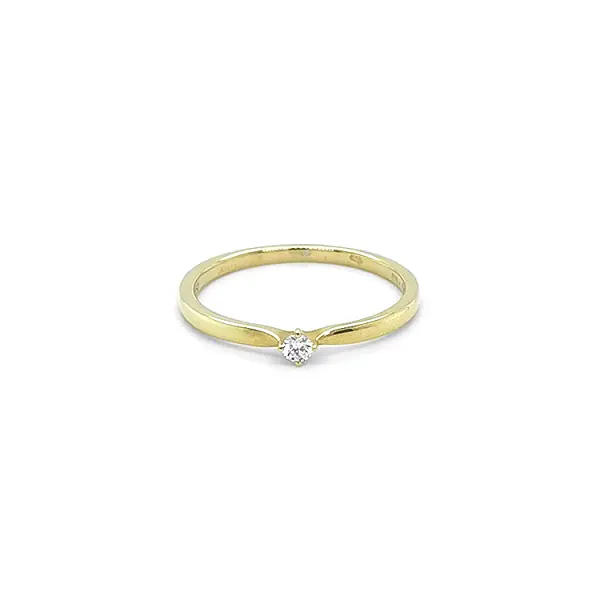 Goldring mit Diamant