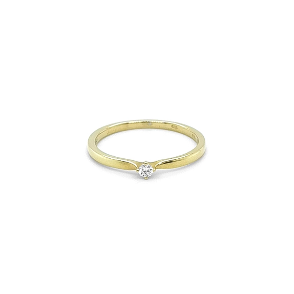 Goldring mit Diamant