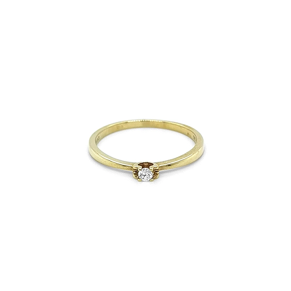 Gold Verlobungsring mit Diamant