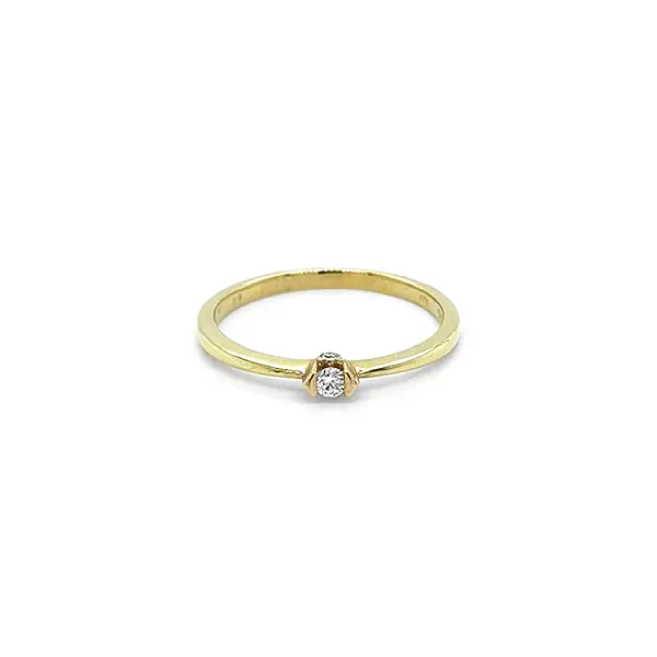 Gold Verlobungsring mit Diamant
