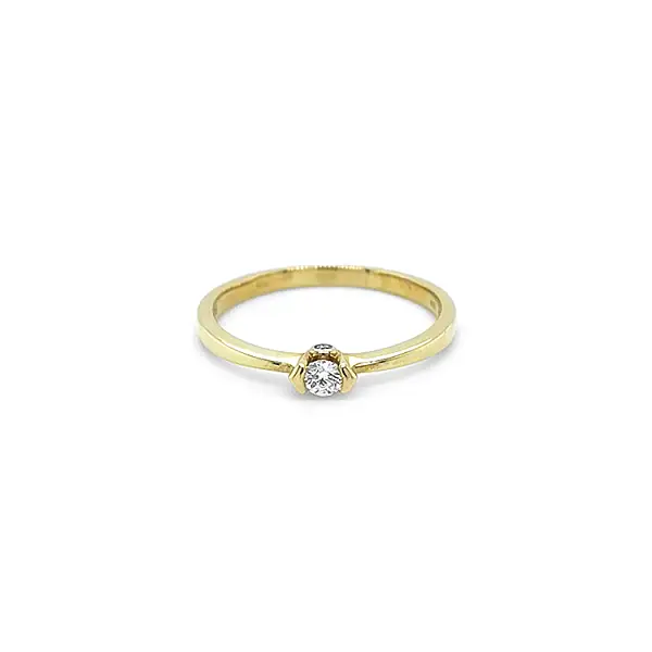 Gold Verlobungsring mit Diamant