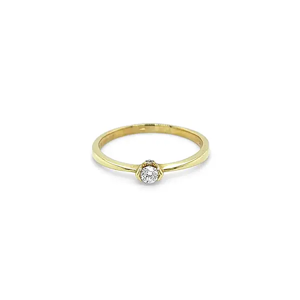 Gold Verlobungsring mit Diamant