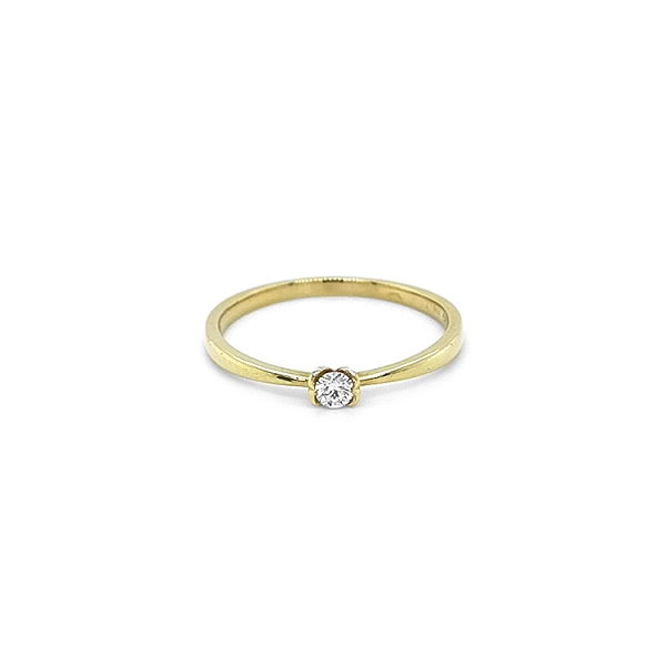 Gold Verlobungsring mit Diamant