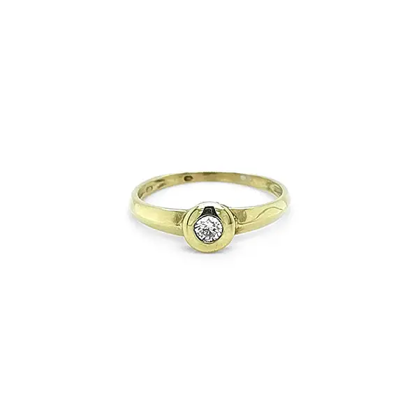 Gold Verlobungsring mit Diamant