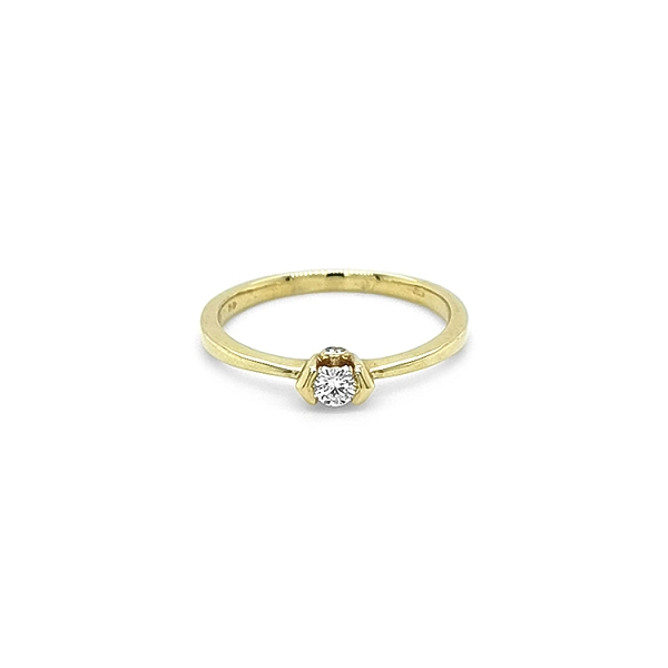 Gold Verlobungsring mit Diamant