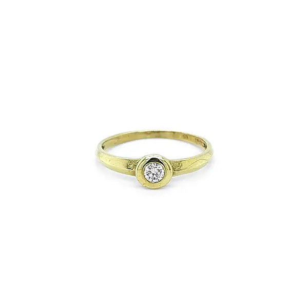 Gold Verlobungsring mit Diamant