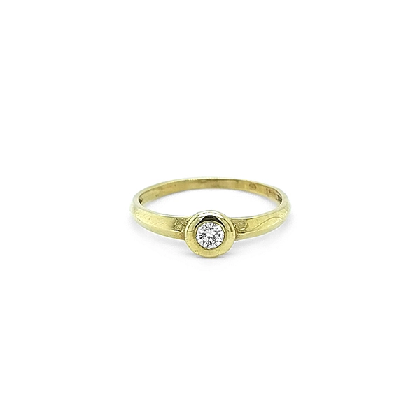 Gold Verlobungsring mit Diamant