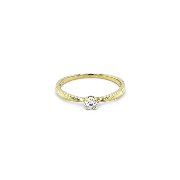 Gold Verlobungsring mit Diamant
