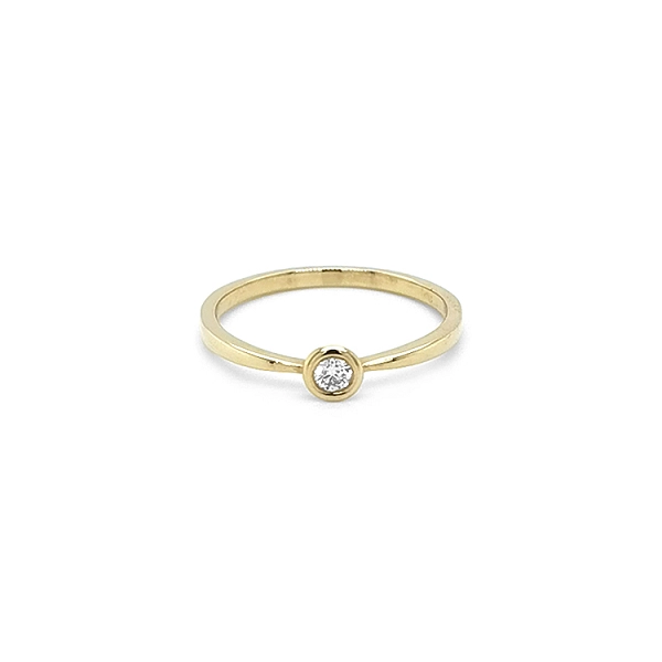 Gold Verlobungsring mit Diamant