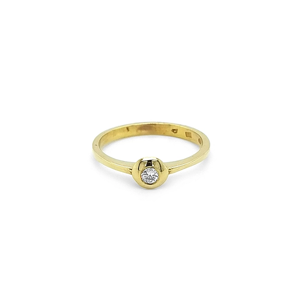 Gold Verlobungsring mit Diamant