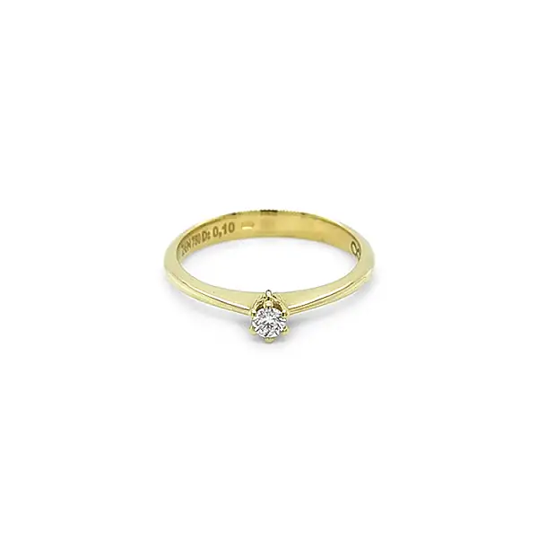 Gold Verlobungsring mit Diamant
