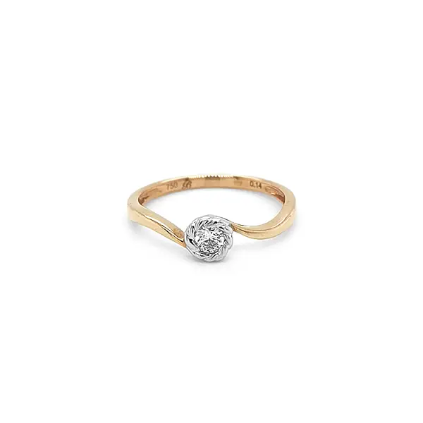 Gold Verlobungsring mit Diamant