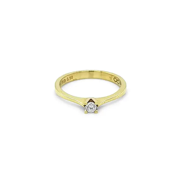 Gold Verlobungsring mit Diamant