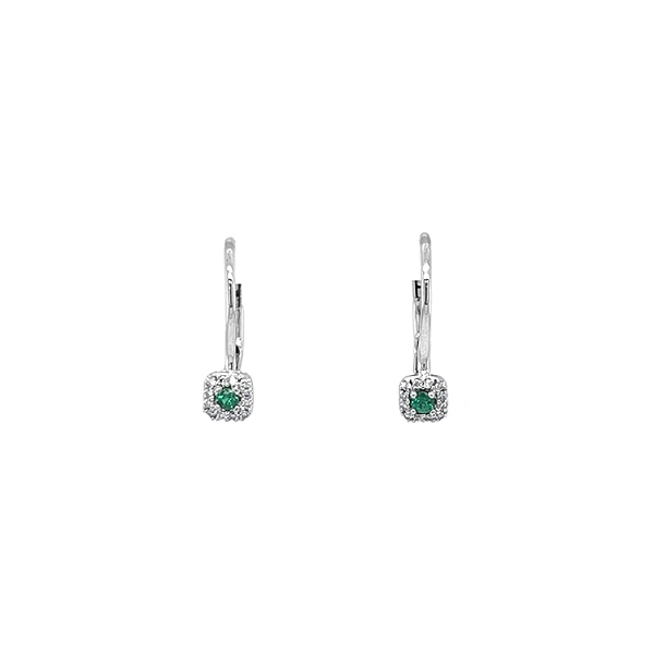 Goldohrringe mit Smaragden und Diamanten