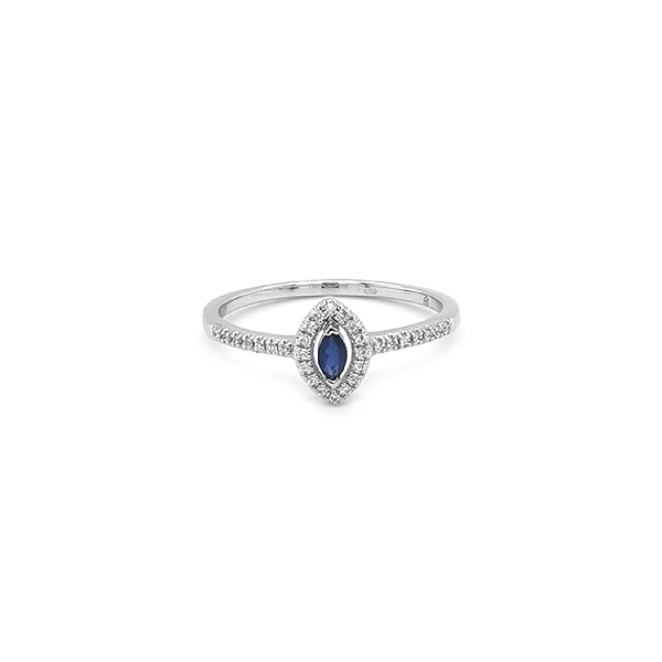 Goldring mit Saphiren und Diamanten
