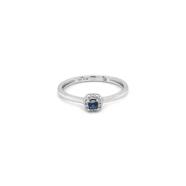 Goldring mit Saphiren und Diamanten