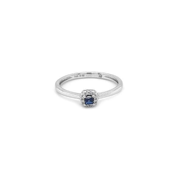 Goldring mit Saphiren und Diamanten