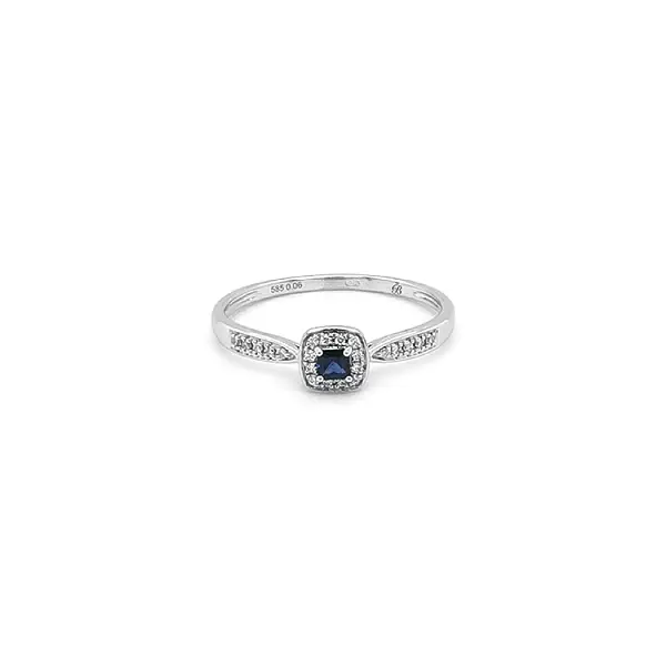 Goldring mit Saphiren und Diamanten