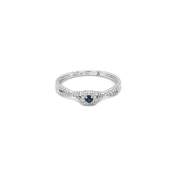 Goldring mit Saphiren und Diamanten