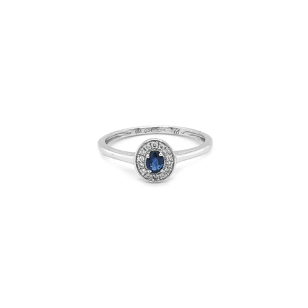 Goldring mit Saphiren und Diamanten