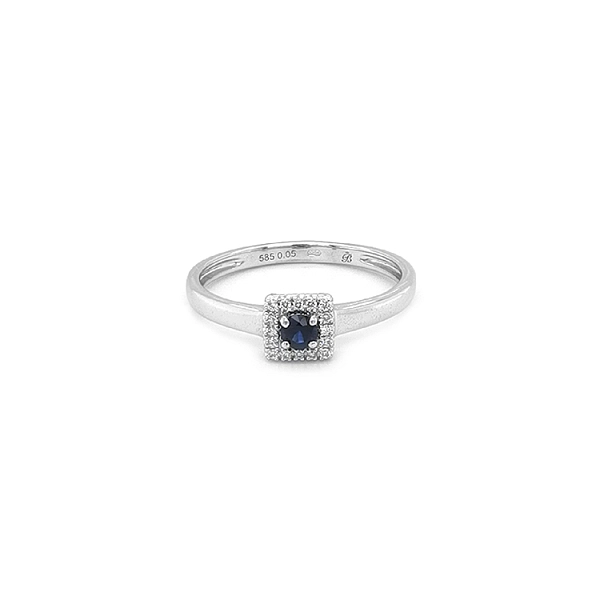 Goldring mit Saphiren und Diamanten