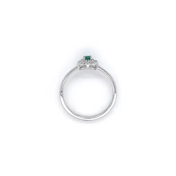 Goldring mit Smaragd und Diamanten