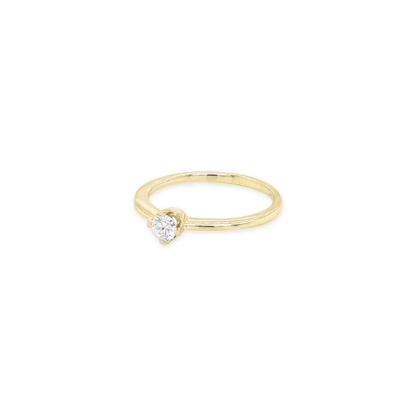 Verlobungsring aus Gold mit Diamant