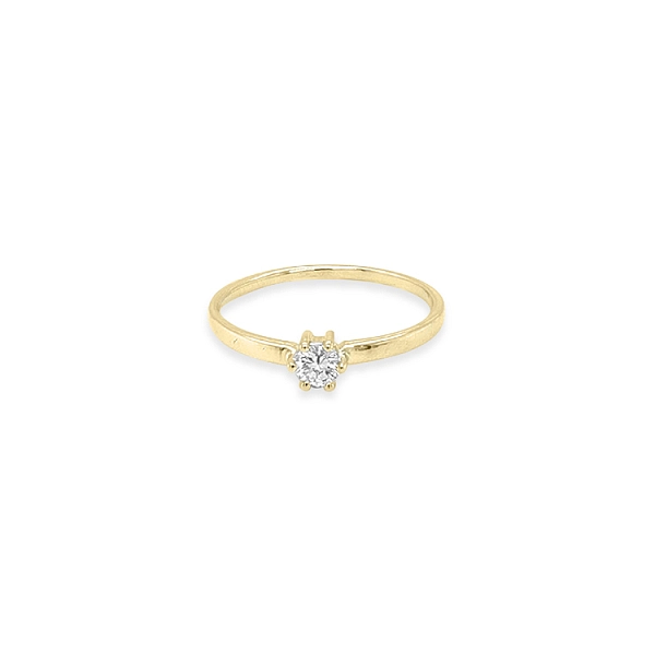 Verlobungsring aus Gold mit Diamant