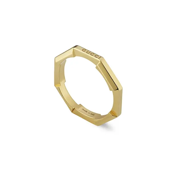 Gold Gucci Link to Love Verspiegelter Ring YBC662194001014