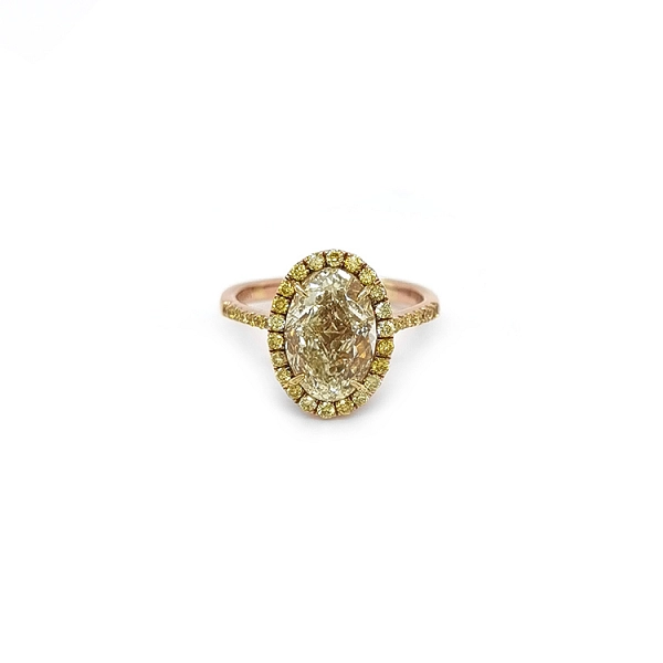 Goldring mit gelbem Diamanten