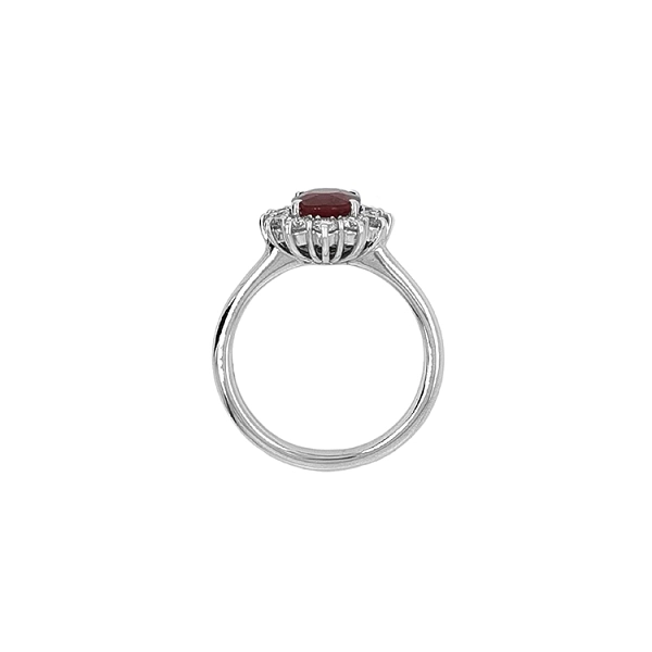 Goldring mit Rubin und Diamanten