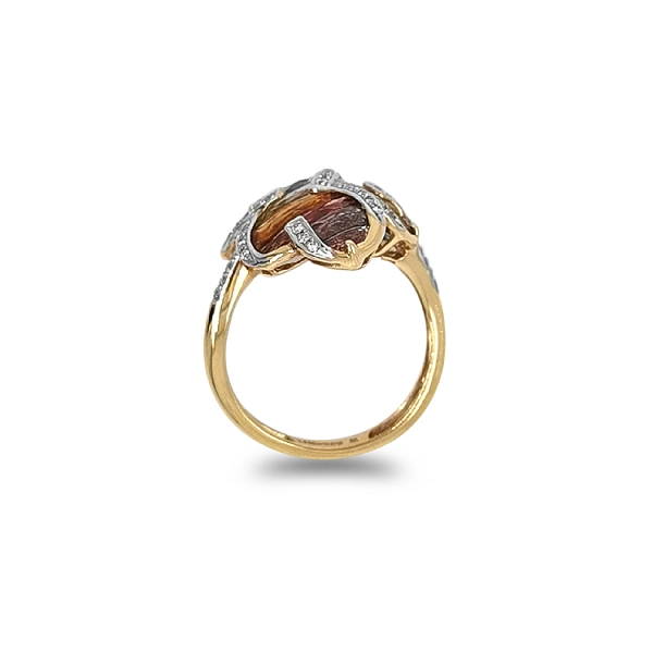 Goldring Halbedelsteine und Diamanten