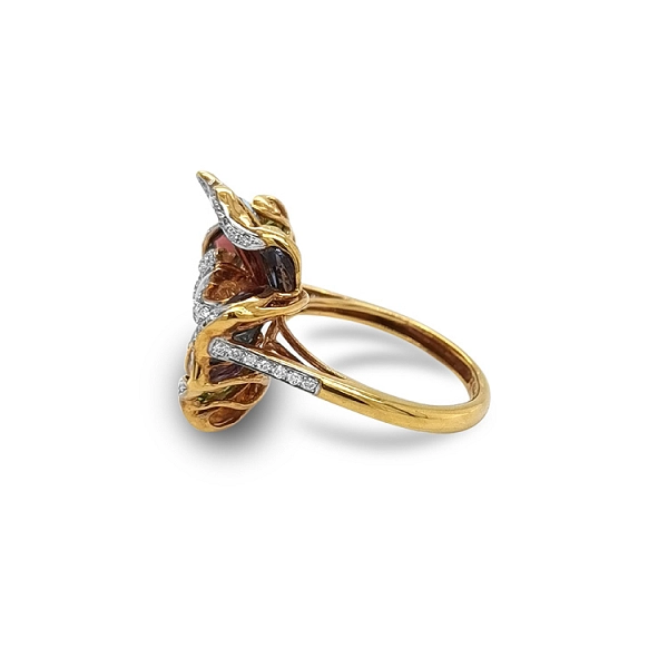 Goldring Halbedelsteine und Diamanten