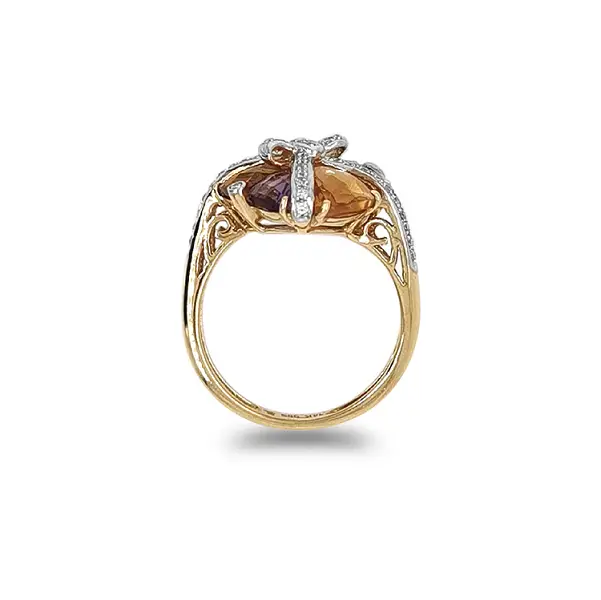 Goldring Farbige Halbedelsteine