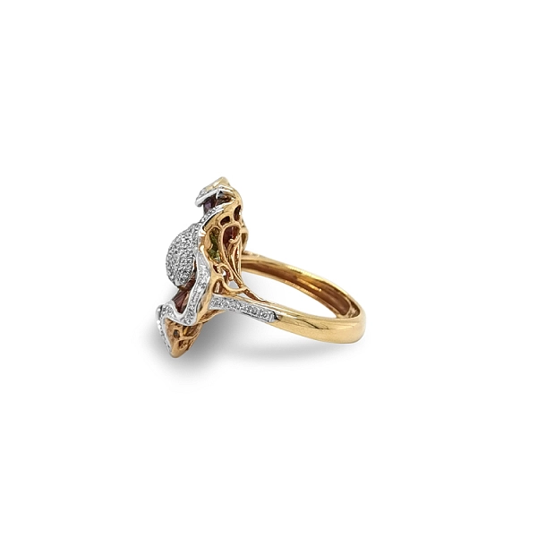 Goldring Farbige Halbedelsteine