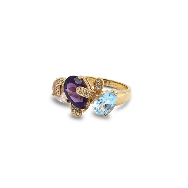 Goldring Halbedelsteine und Diamanten
