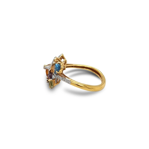 Goldring Halbedelsteine und Diamanten
