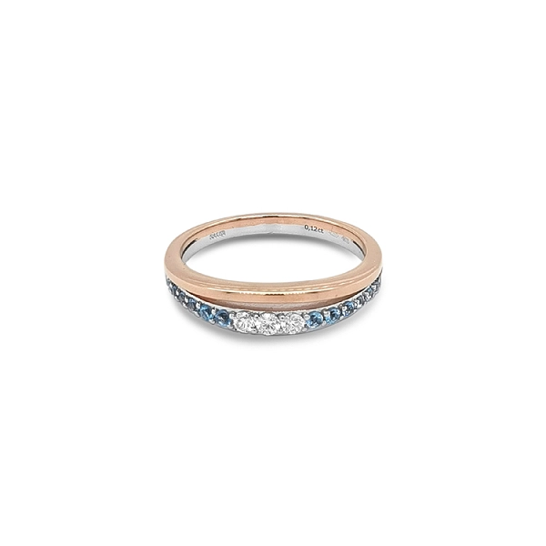 Goldring Topase und Diamanten