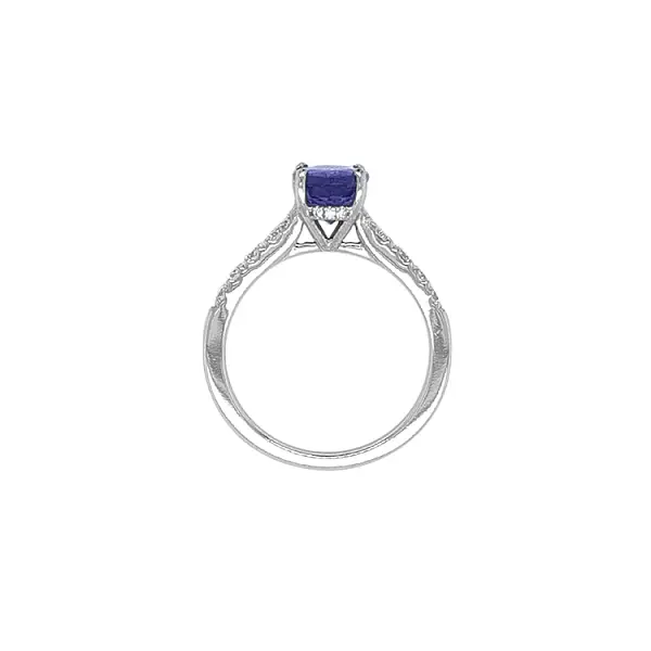 Goldring mit Tansanit und Diamanten