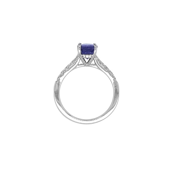 Goldring mit Tansanit und Diamanten
